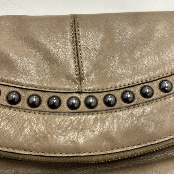 Banana Republic Thick Leather Clutch Bag Embellished with Metal Studs - Picture 4 of 17